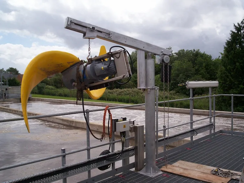 Somers lifting davit installed at a confined-space access point.